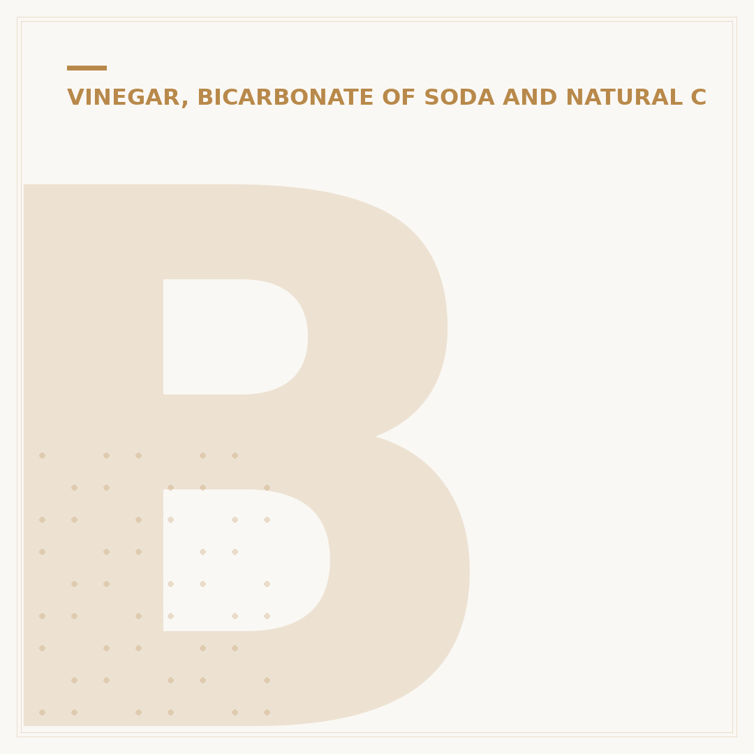 Baking Soda and Vinegar Cleaning: A Potent Pair