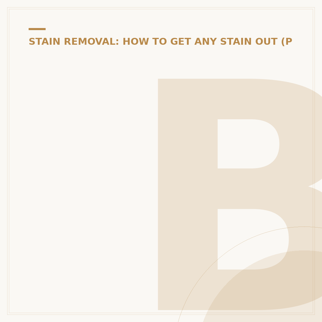 Bleach Stains on Clothing: How to Remove & Prevent