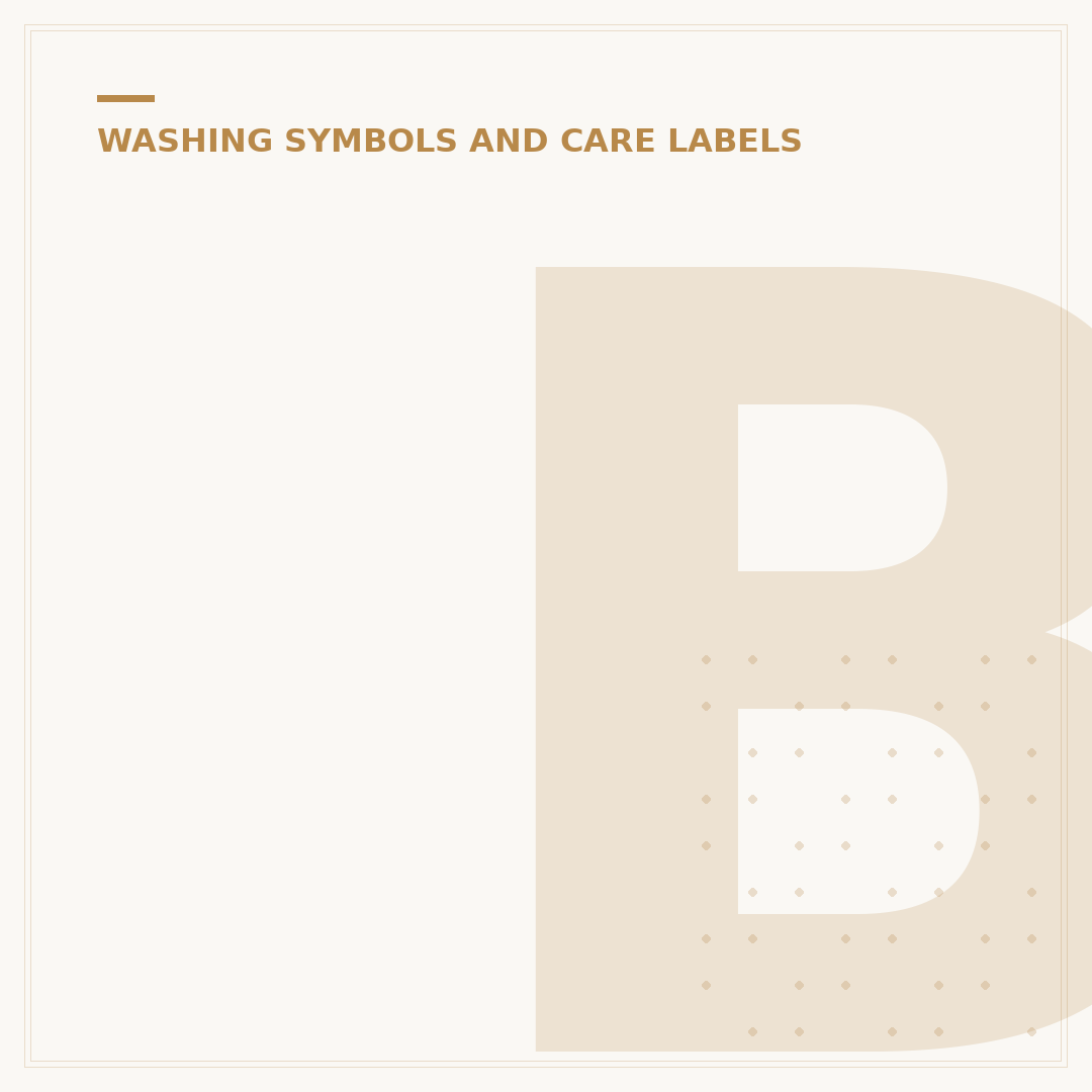 Bosch Washing Symbols