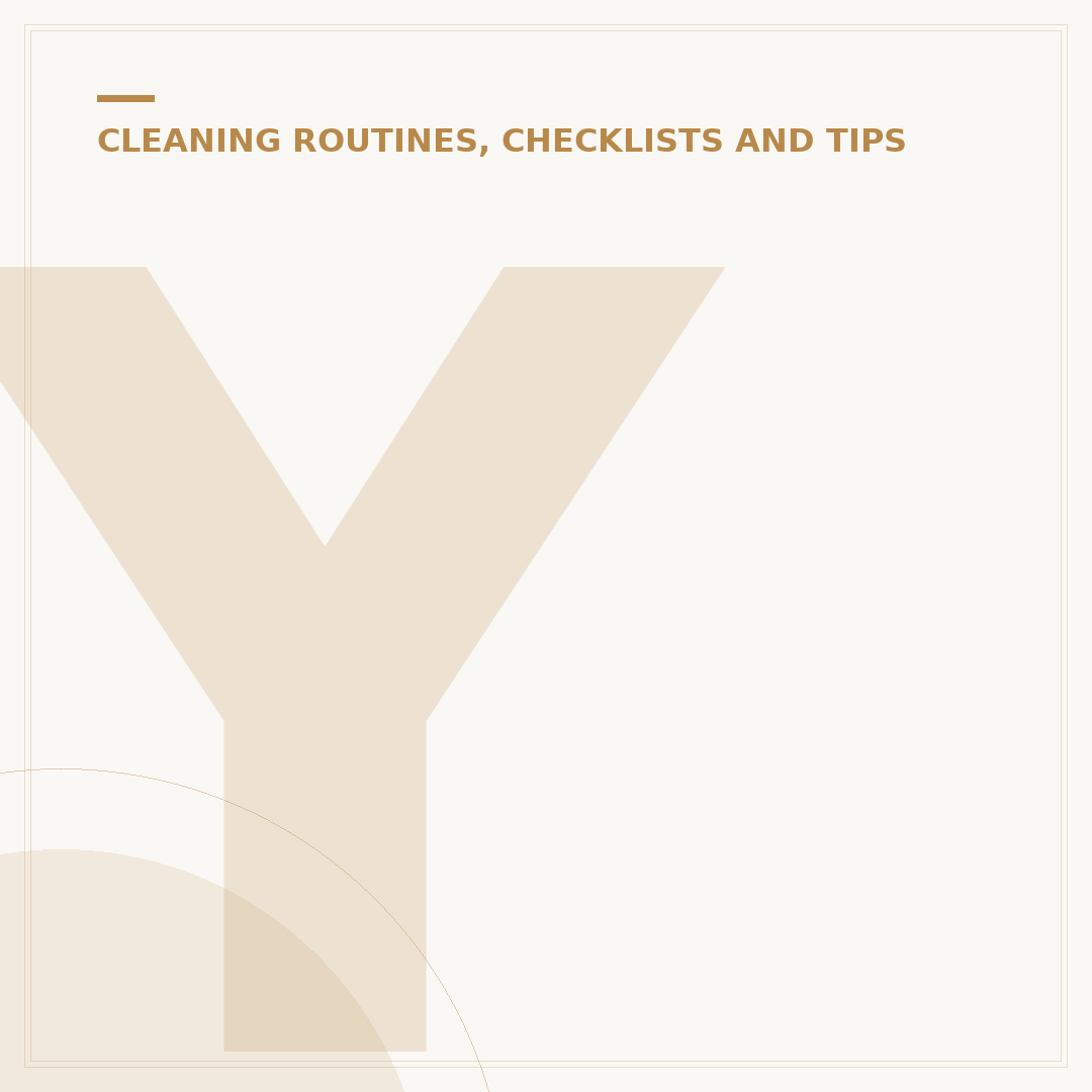 Your Comprehensive Cleaning Checklist