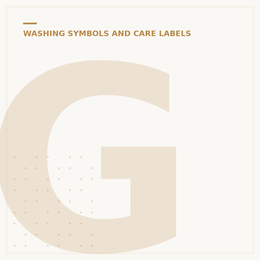 Garment Wash Care Symbols