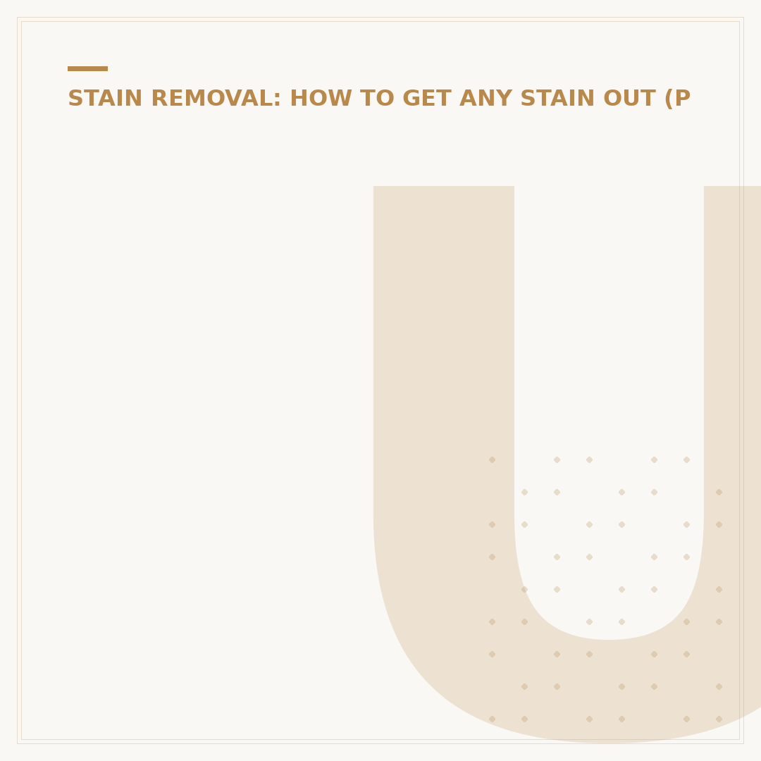 Understanding Intrinsic Stains on Surfaces