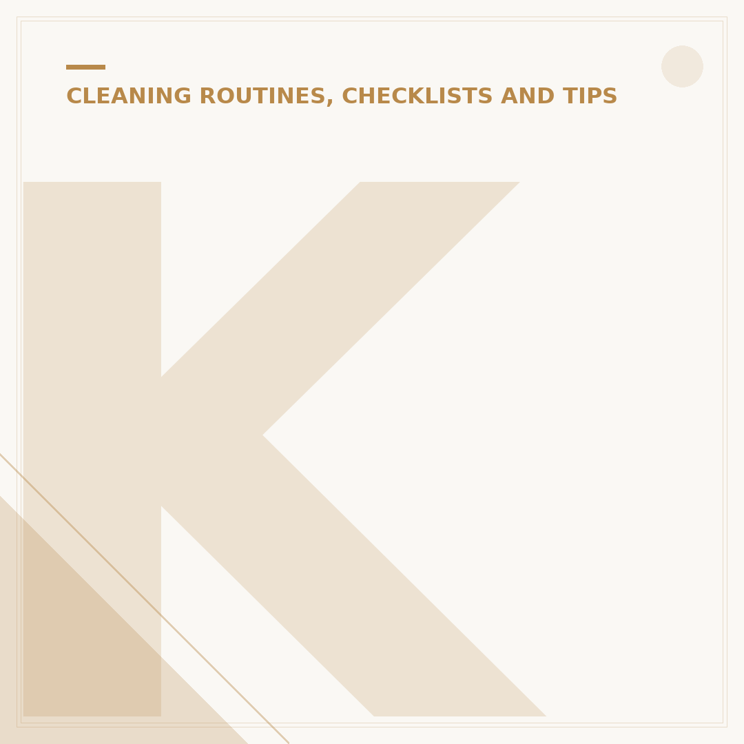 Kitchen Deep Cleaning Checklist