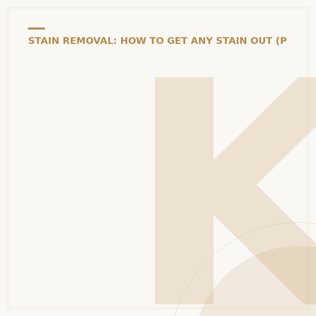 Knicker Stains: Causes, Removal & Prevention