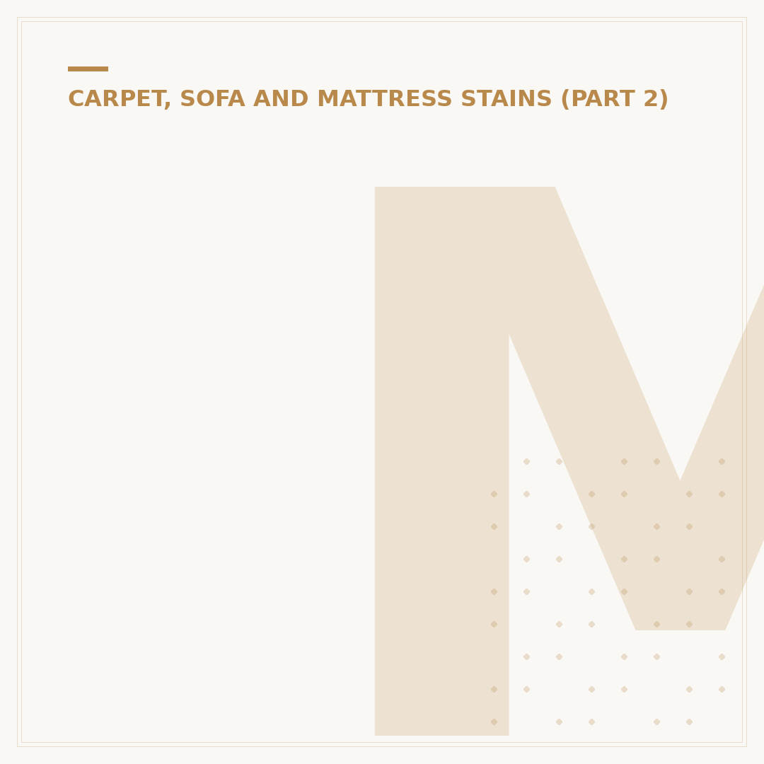 Mattress Stain Cleaner: Effective Removal Methods