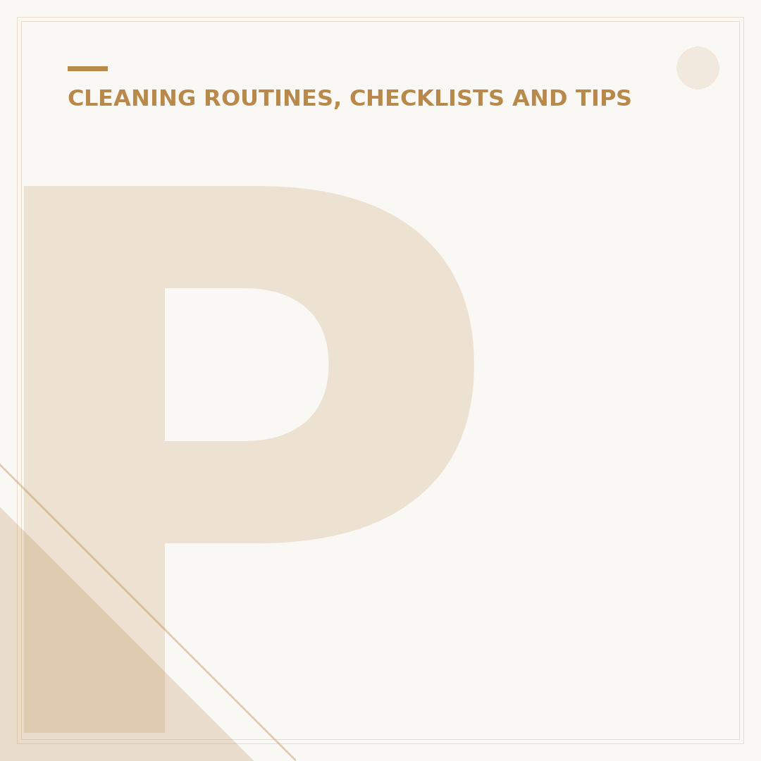 Professional Deep Cleaning Checklist
