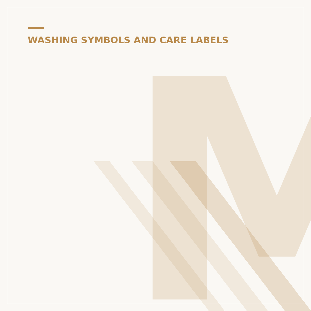 Meaning of Wash Care Symbols