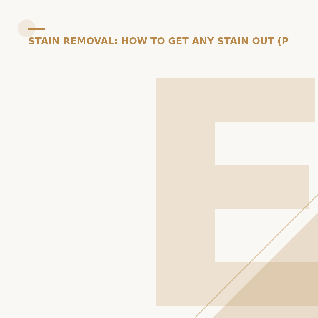Effective Water Stain Remover Solutions for Your Home
