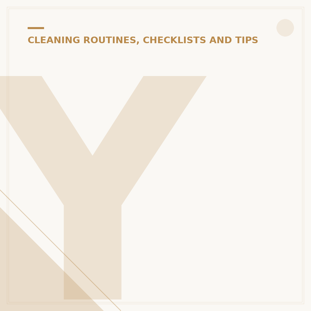 Your Weekly Cleaning Checklist for a Tidy Home