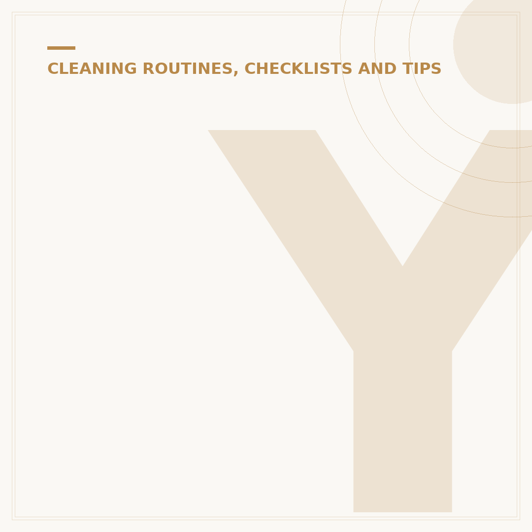 Your Weekly Cleaning Routine: A Structured Approach