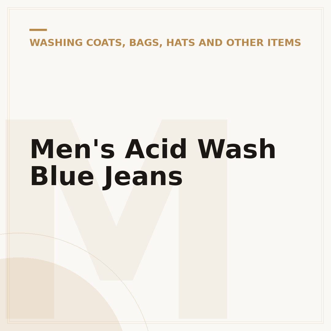 Men's Acid Wash Blue Jeans