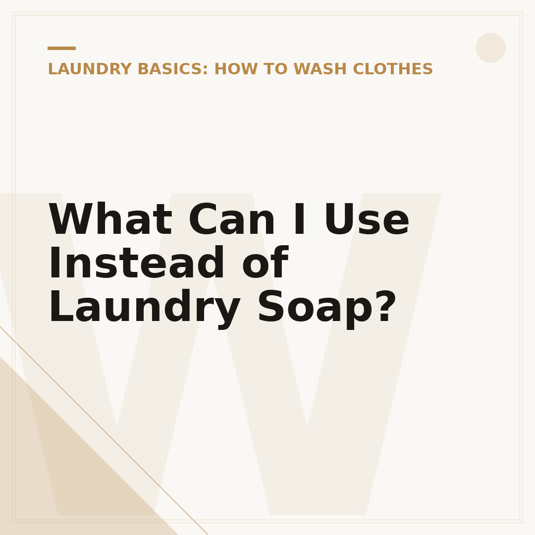 What Can I Use Instead of Laundry Soap?