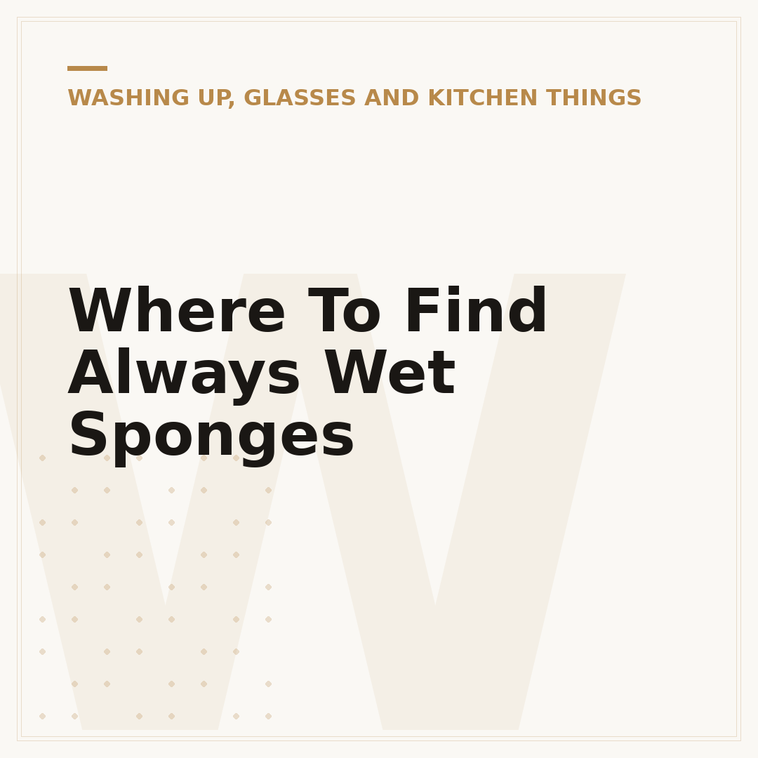 Where To Find Always Wet Sponges