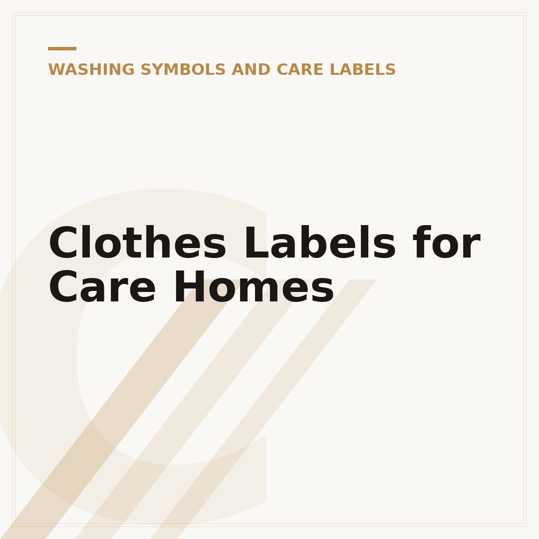 Clothes Labels for Care Homes