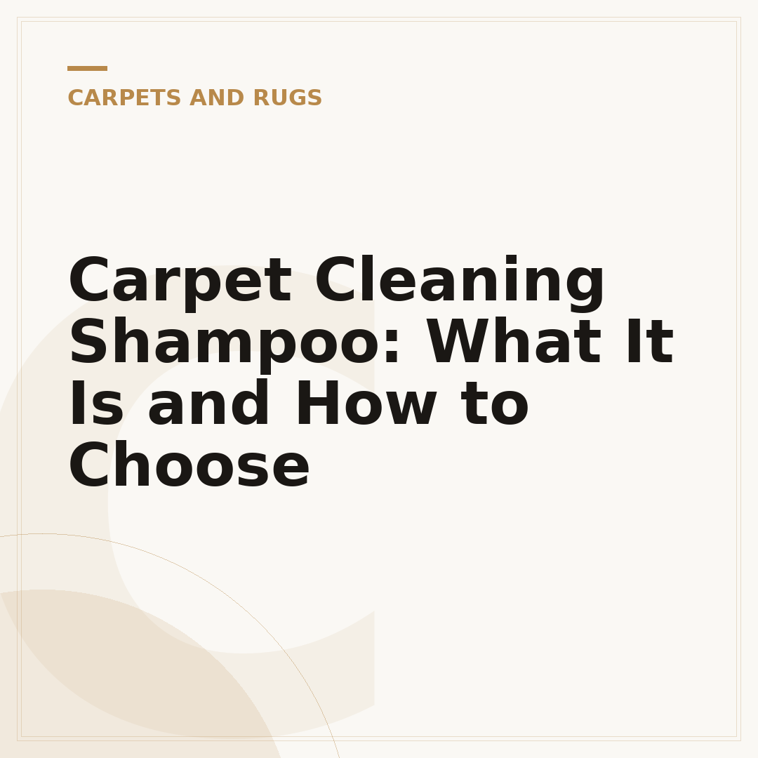 Carpet Cleaning Shampoo: What It Is and How to Choose