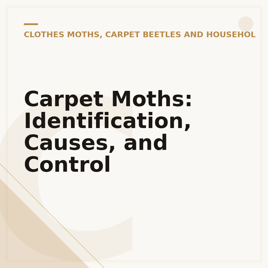 Carpet Moths: Identification, Causes, and Control