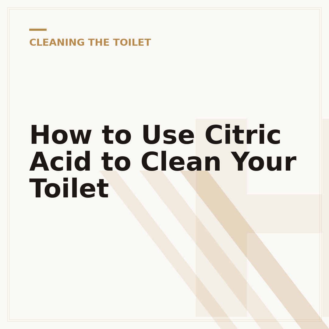 How to Use Citric Acid to Clean Your Toilet