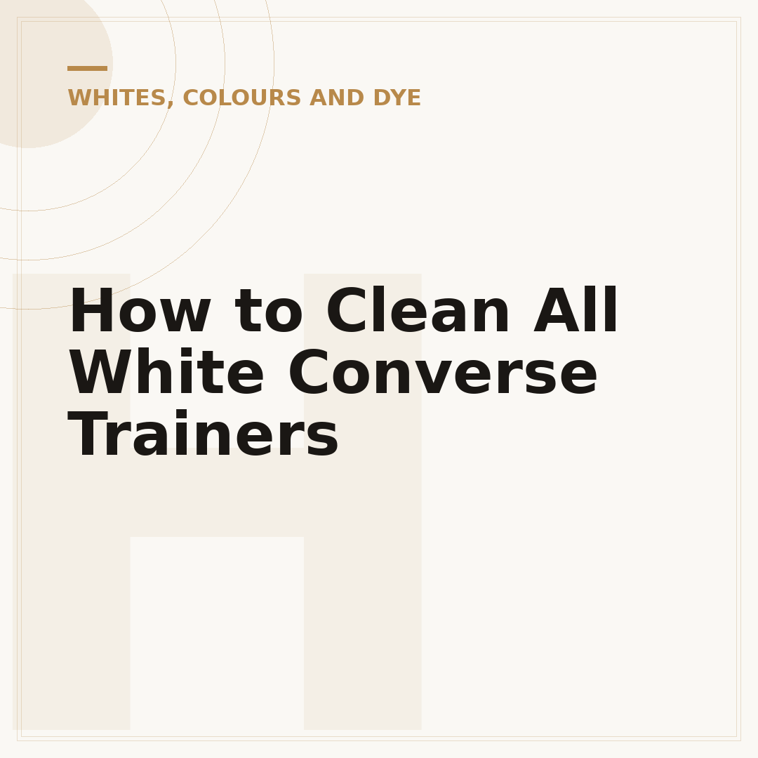How to Clean All White Converse Trainers