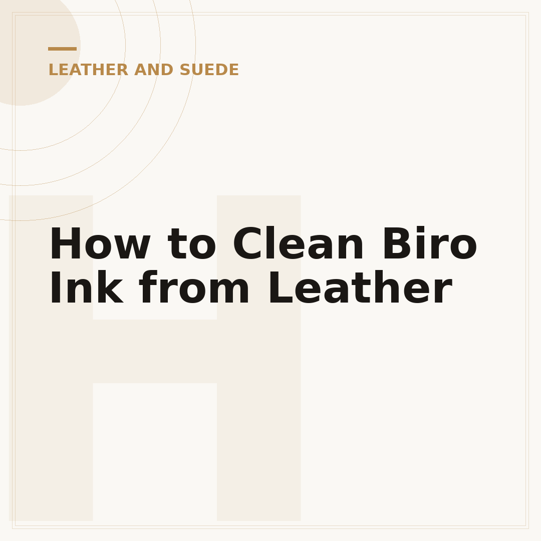 How to Clean Biro Ink from Leather
