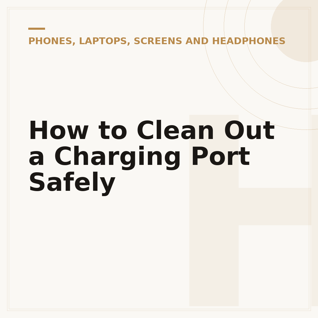 How to Clean Out a Charging Port Safely