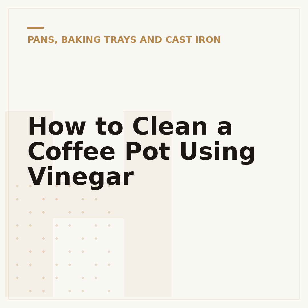 How to Clean a Coffee Pot Using Vinegar