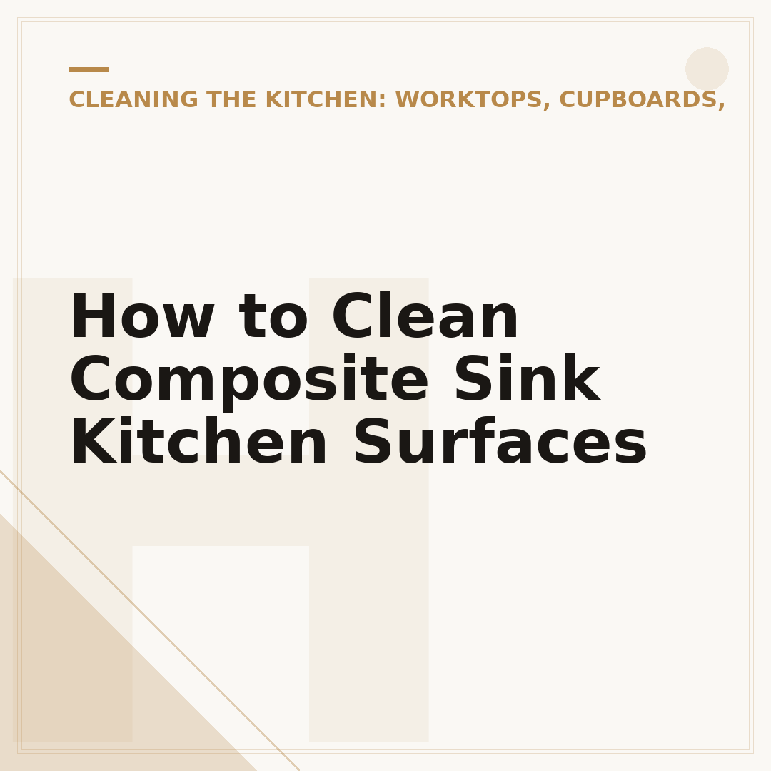 How to Clean Composite Sink Kitchen Surfaces