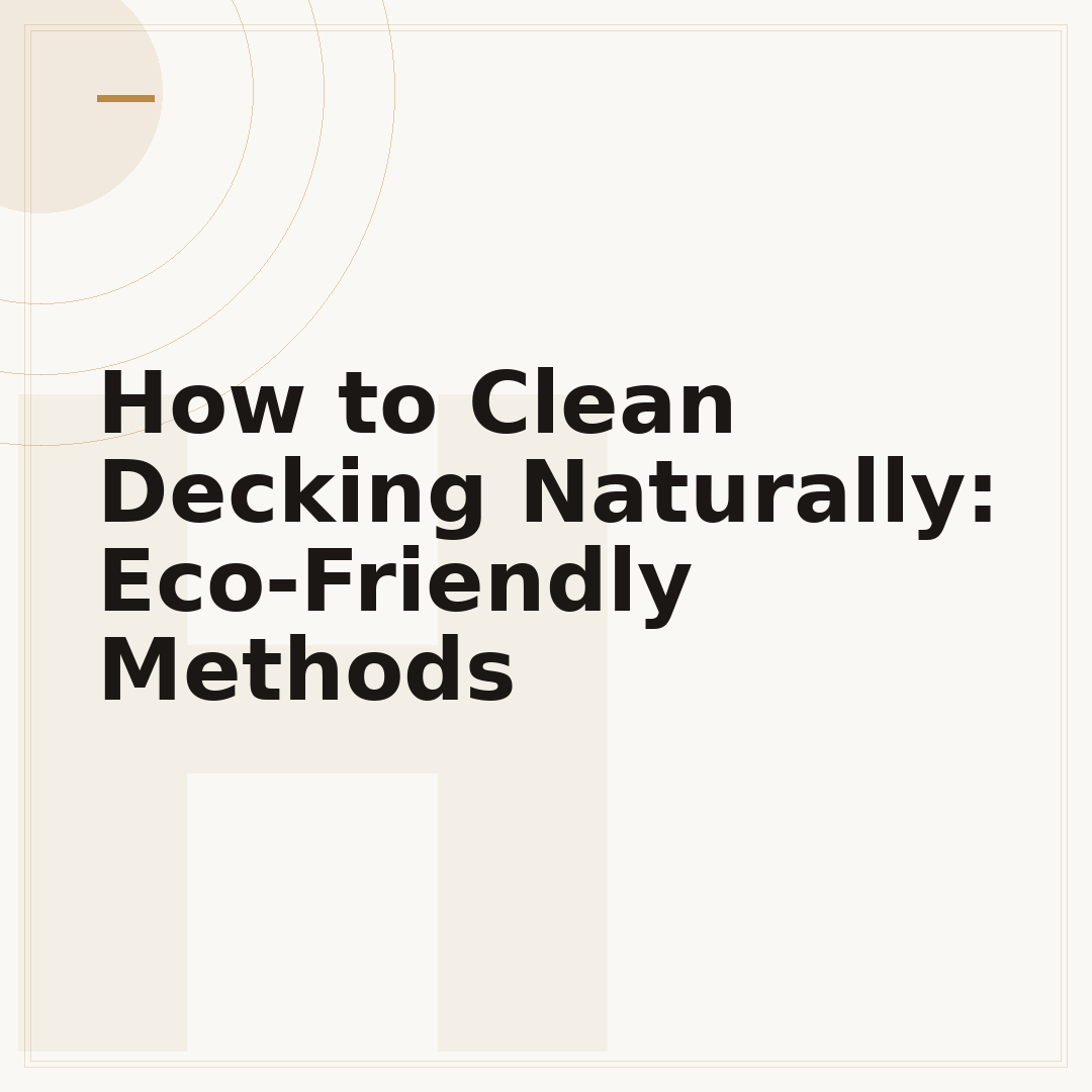 How to Clean Decking Naturally: Eco-Friendly Methods