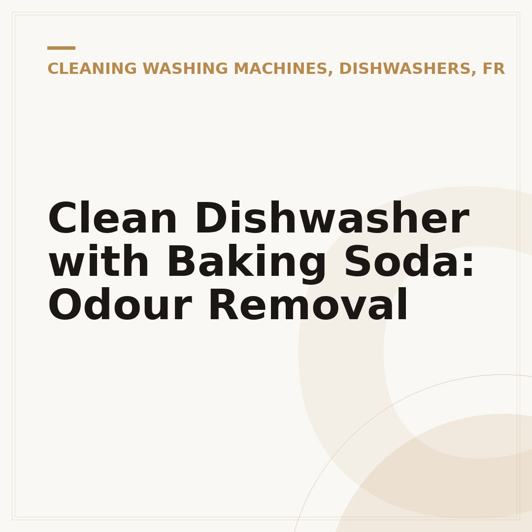 Clean Dishwasher with Baking Soda: Odour Removal