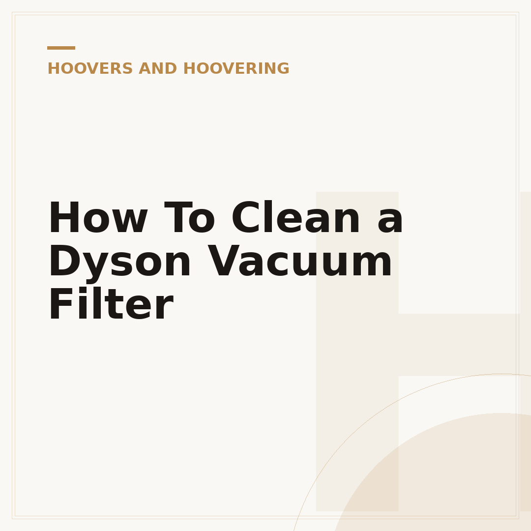 How To Clean a Dyson Vacuum Filter