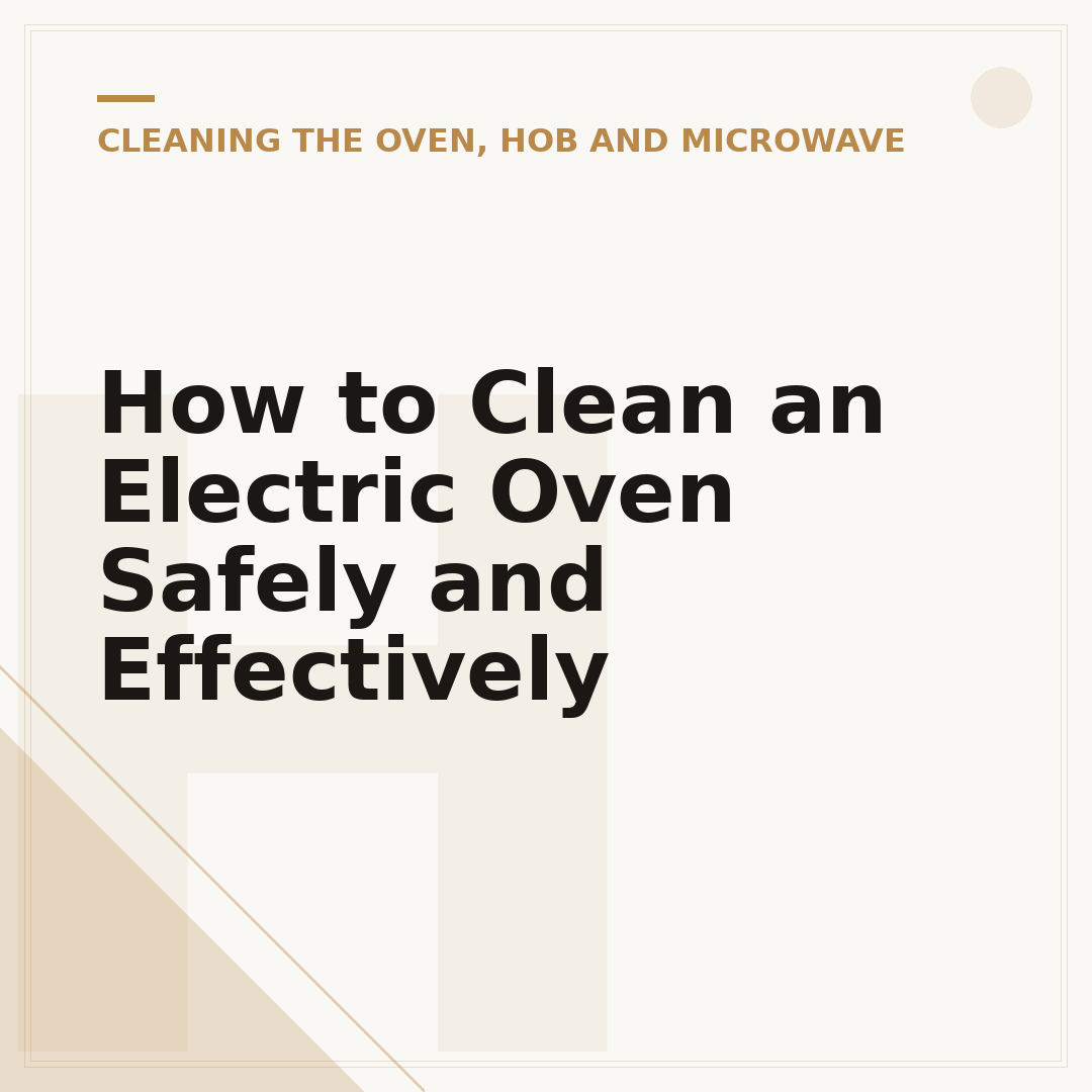 How to Clean an Electric Oven Safely and Effectively