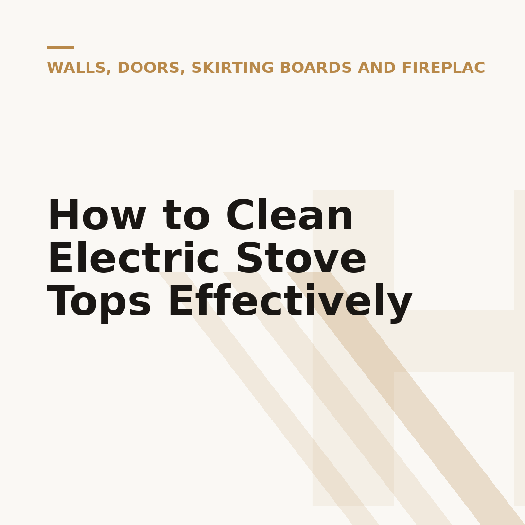 How to Clean Electric Stove Tops Effectively