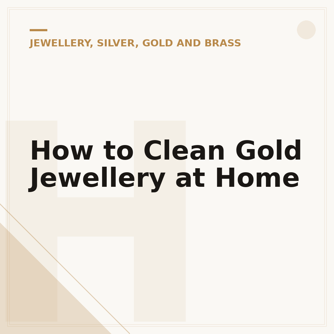 How to Clean Gold Jewellery at Home