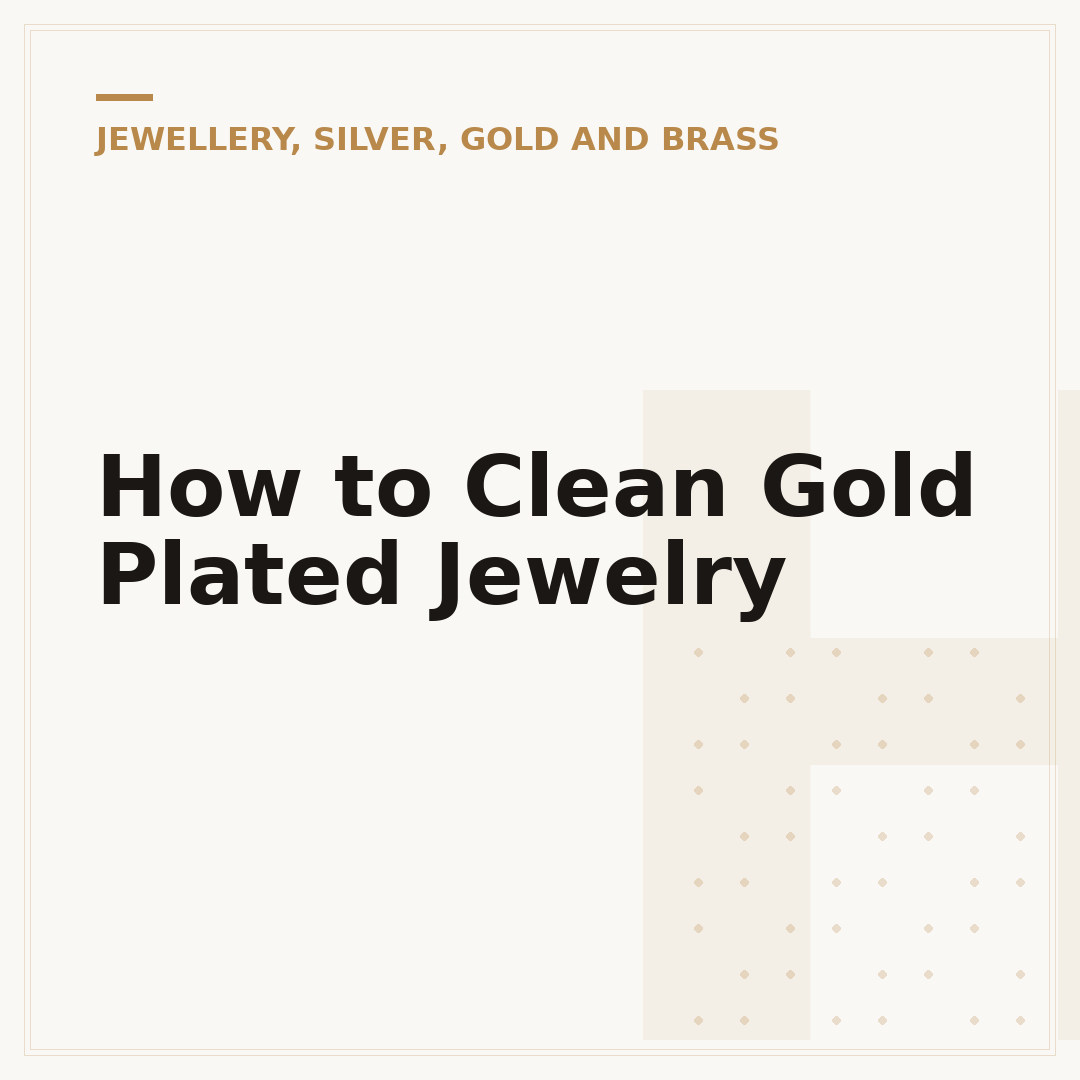 How to Clean Gold Plated Jewelry