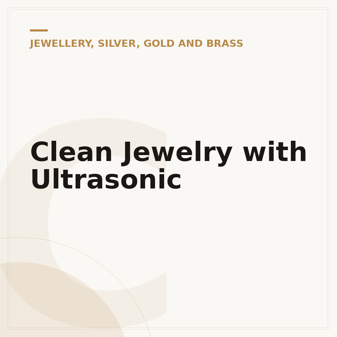 Clean Jewelry with Ultrasonic
