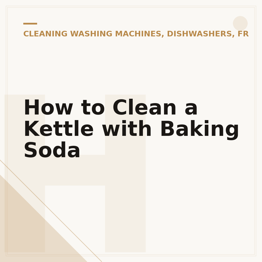 How to Clean a Kettle with Baking Soda