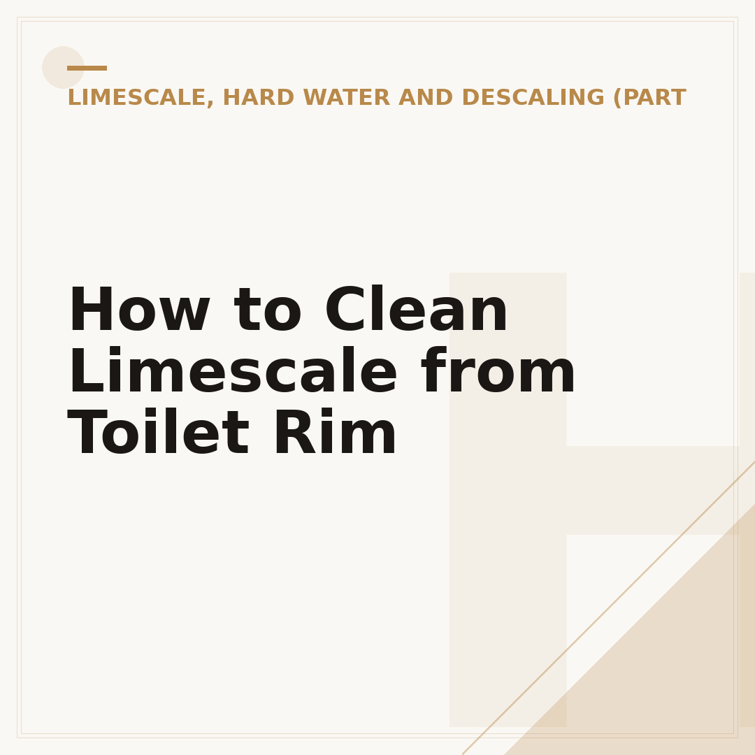 How to Clean Limescale from Toilet Rim