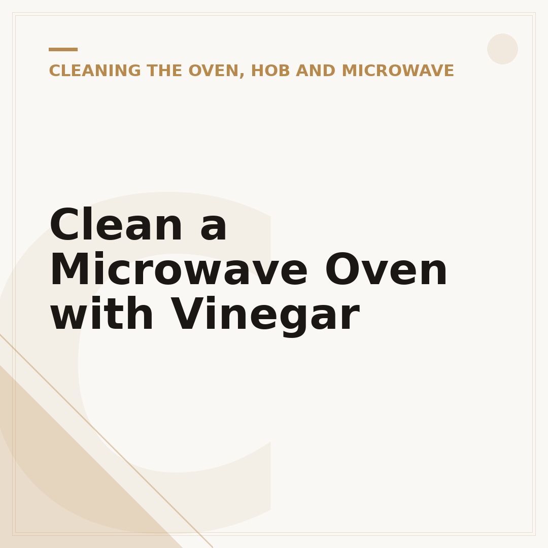 Clean a Microwave Oven with Vinegar