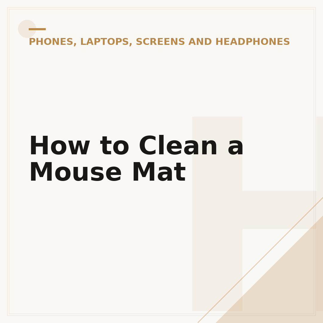 How to Clean a Mouse Mat