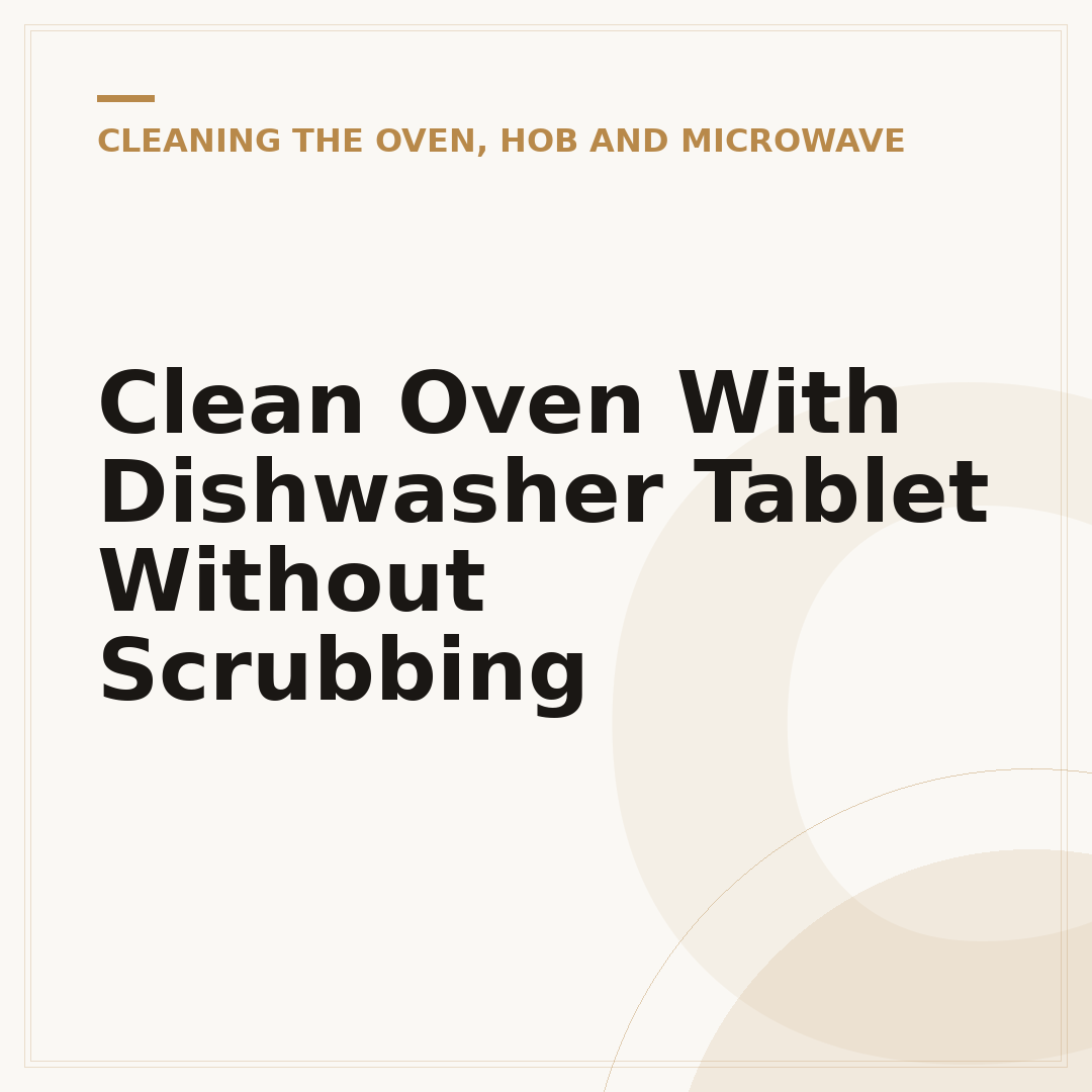 Clean Oven With Dishwasher Tablet Without Scrubbing