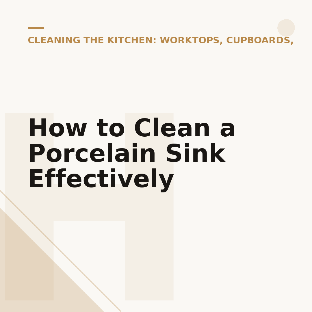How to Clean a Porcelain Sink Effectively