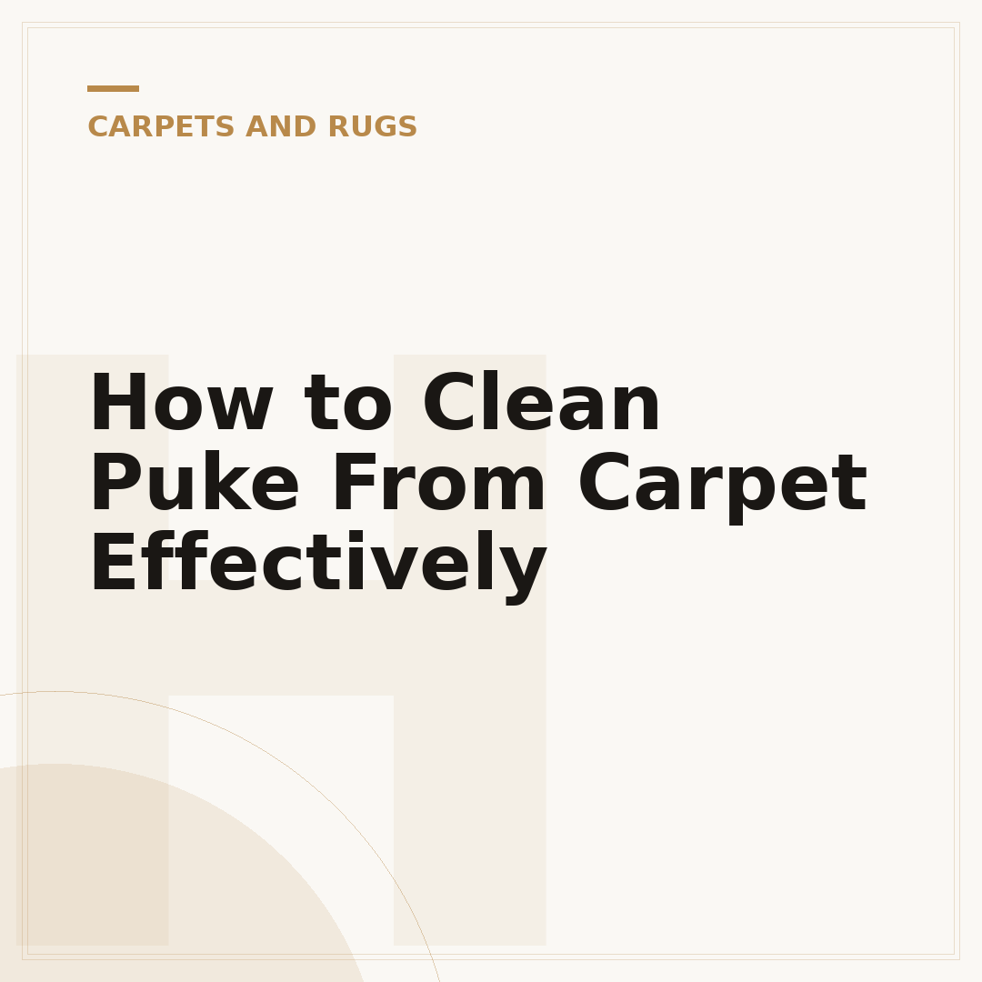 How to Clean Puke From Carpet Effectively