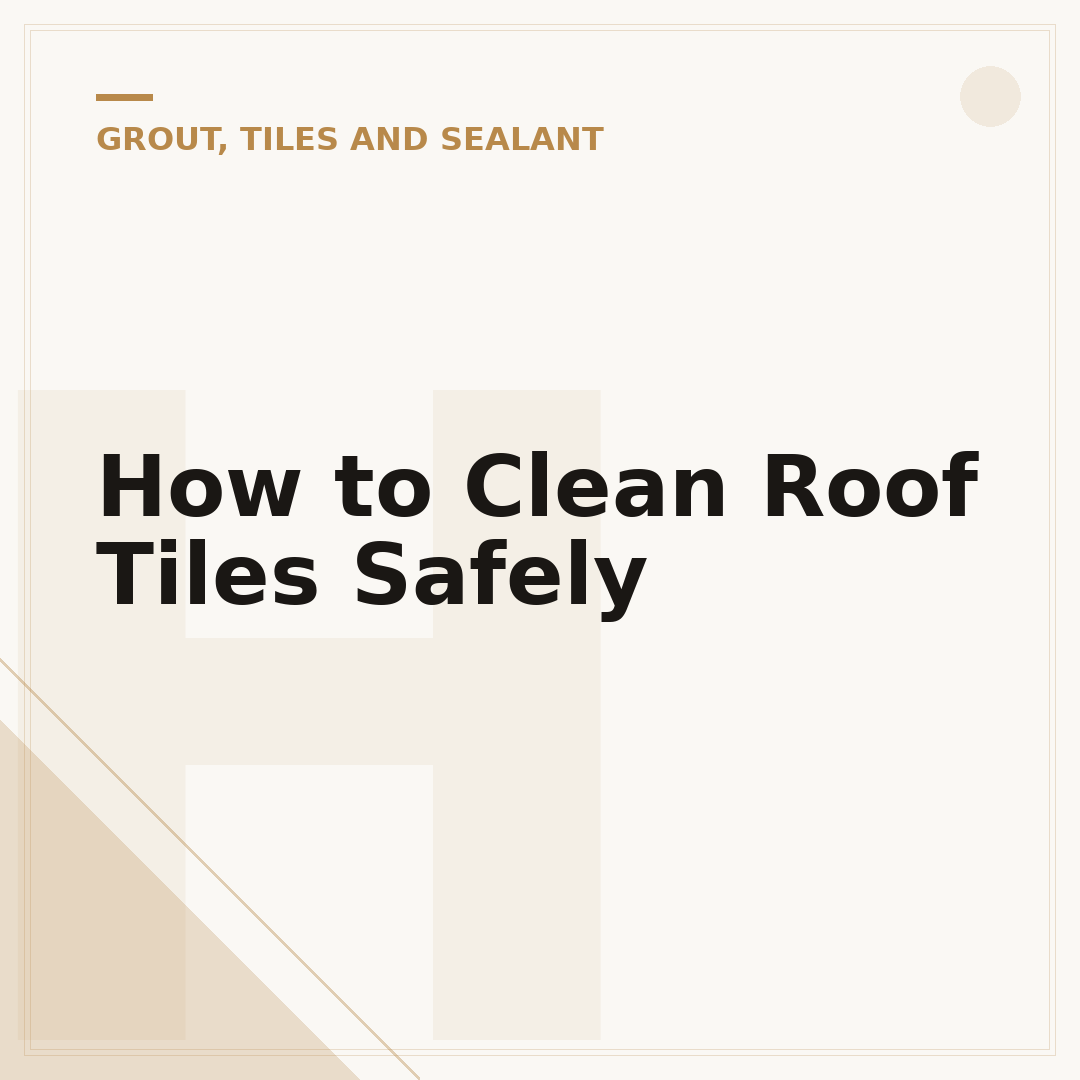 How to Clean Roof Tiles Safely