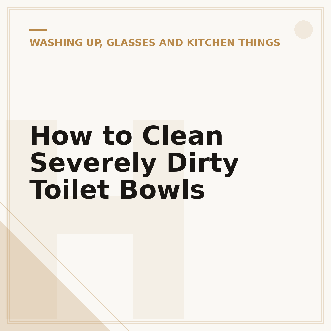 How to Clean Severely Dirty Toilet Bowls