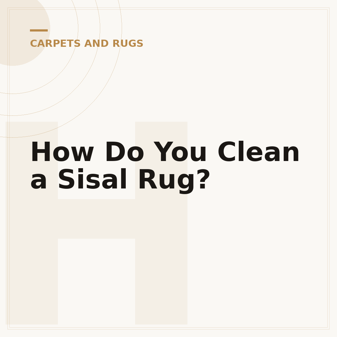How Do You Clean a Sisal Rug?