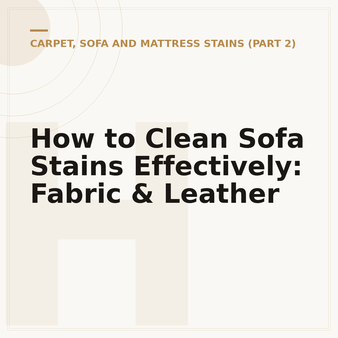How to Clean Sofa Stains Effectively: Fabric & Leather