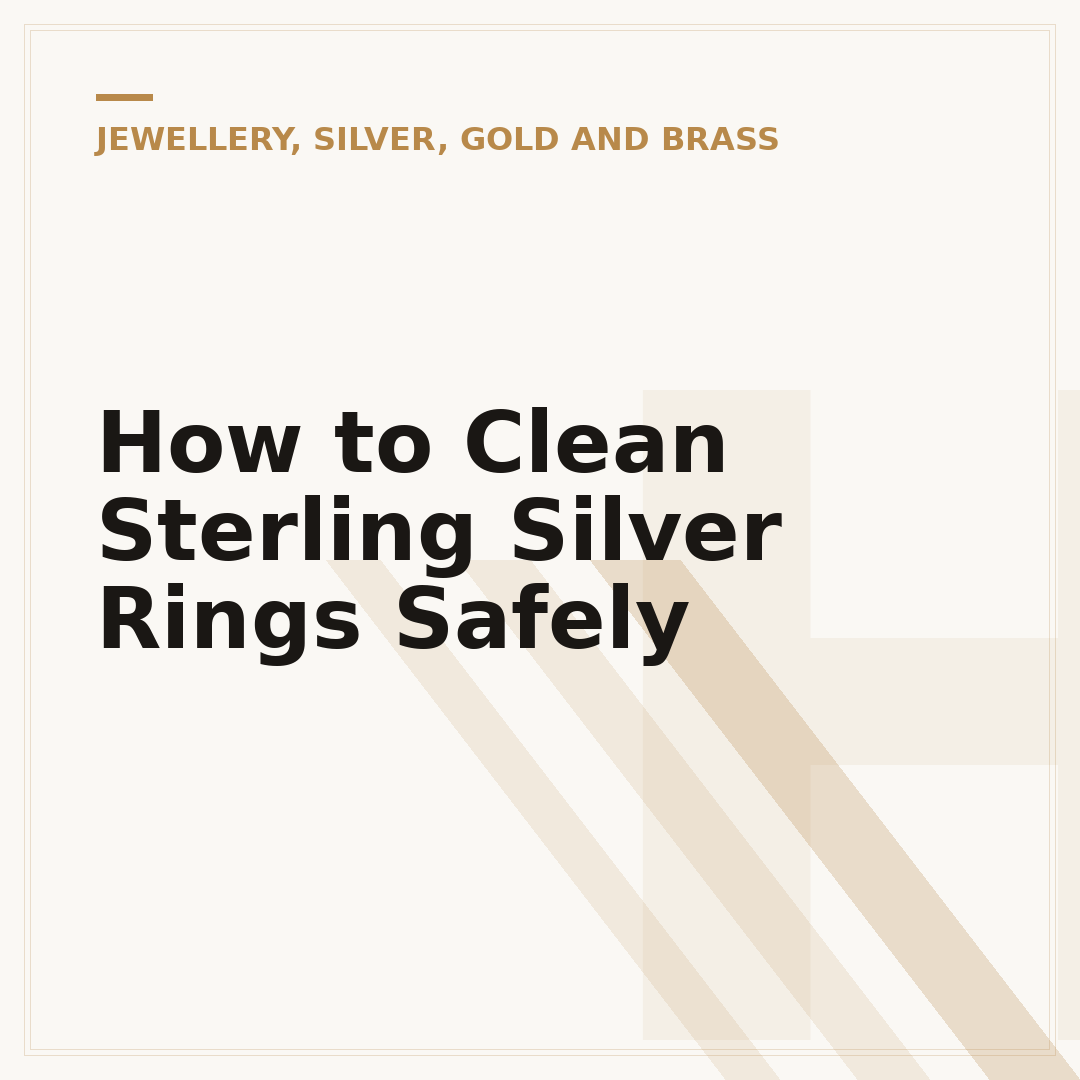How to Clean Sterling Silver Rings Safely