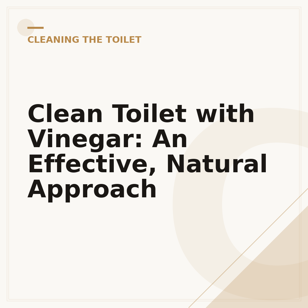Clean Toilet with Vinegar: An Effective, Natural Approach