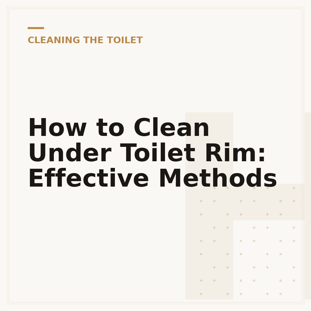 How to Clean Under Toilet Rim: Effective Methods