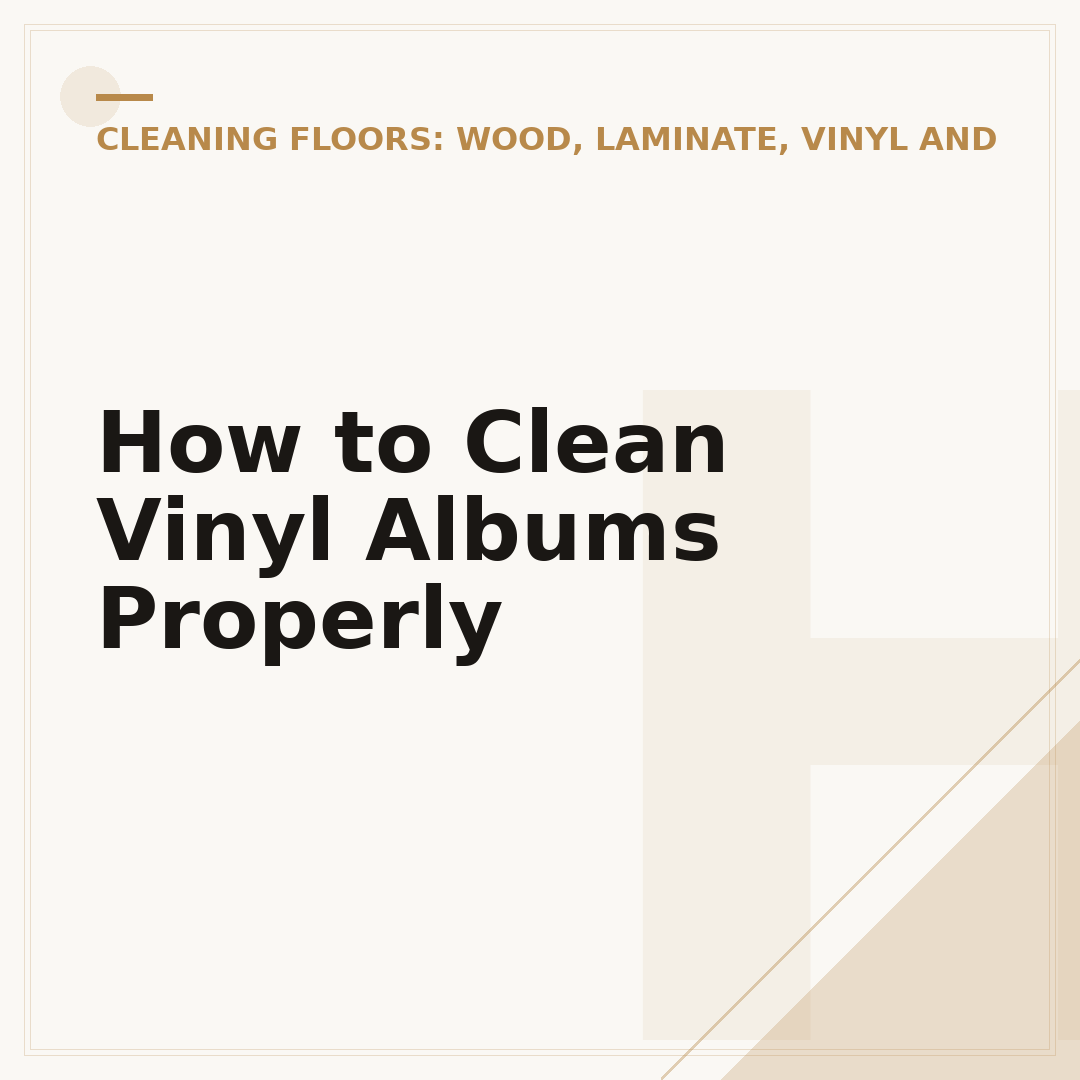 How to Clean Vinyl Albums Properly