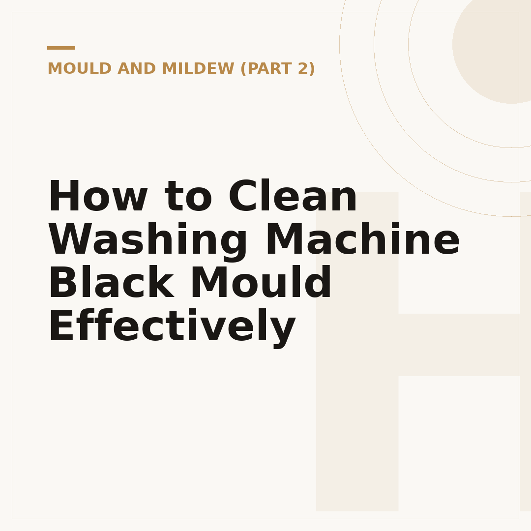 How to Clean Washing Machine Black Mould Effectively